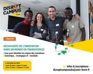 ANNULÉ - Formation "Découverte de l'Innovation dans un monde en Transition(s)" - Programme Disrupt' Campus UBO